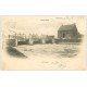 carte postale ancienne 59 HOUPLINES. Les Ecluses 1902. Timbre manquant