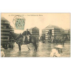 59 MALO-LES-BAINS. Les Cabines de Bains tirées par des Chevaux 1905. Métiers de la Mer