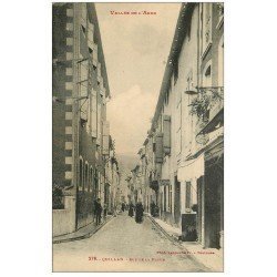 carte postale ancienne 11 QUILLAN. Rue de la Mairie avec entrée du Bazar