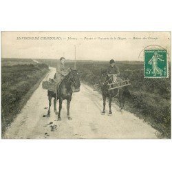 50 JOBOURG. Retour des Champs Paysan et Paysanne de la Hague 1910