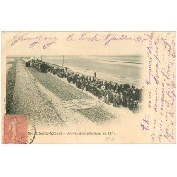 50 LE MONT SAINT-MICHEL. Transports Train arrivée d'un Pélerinage 1906