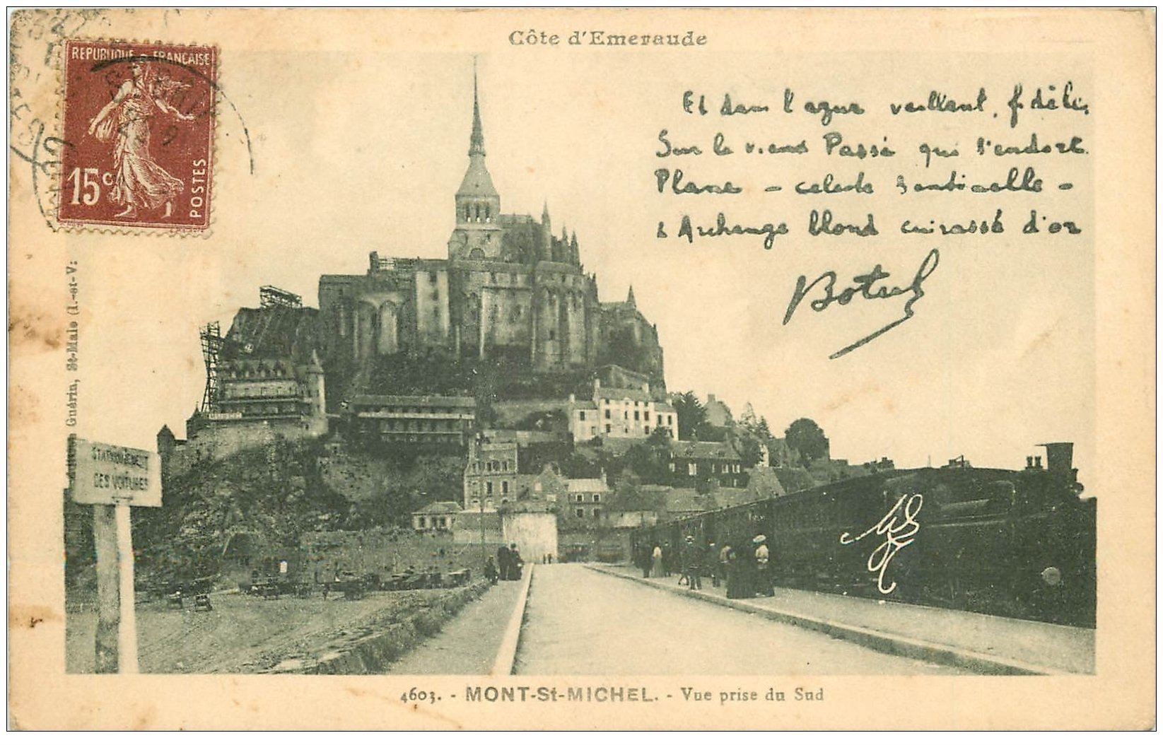 50 Le Mont Saint Michel Transports Train Texte De Botrel