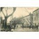 carte postale ancienne 11 SALLELES-D'AUDE. Place du Portail avec élagueur d'arbres 1906