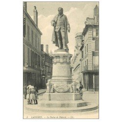 52 LANGRES. La Statue de Diderot et Maison de la Belle Jardinière