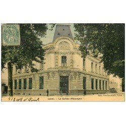 53 LAVAL. La Caisse d'Epargne. Superbe carte toilée 1907