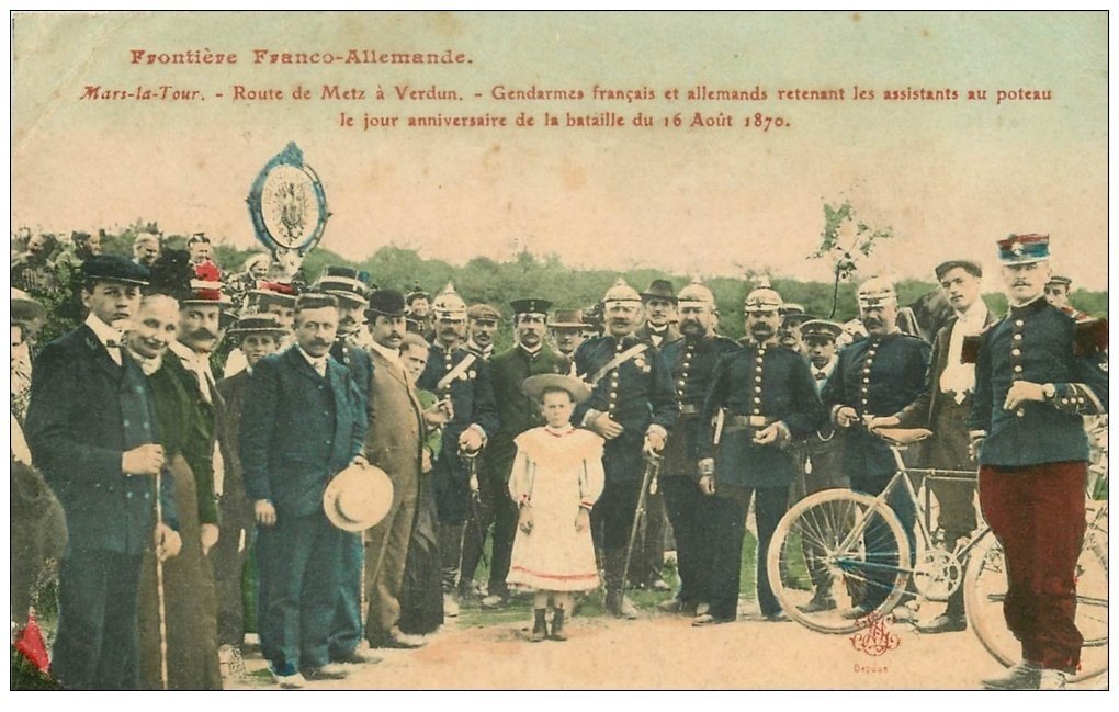 54 Mars La Tour Gendarmes Francais Et Allemands Route De Metz A Verdun Frontiere