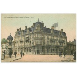 54 PONT-A-MOUSSON. Caisse d'Epargne Poste et Bureau d'octroi. Colonne Morice journaux