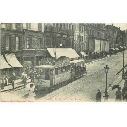 54 NANCY. Rue Saint-Dizier Point Central. Tramway 1909. Bord droit mou...