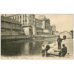 55 COMMERCY. Le Château. Militaires et Chevaux 1918