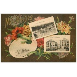 55 SAINT-MIHIEL. Carte Fantaisie double vues 1921