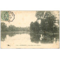 carte postale ancienne 58 GUERIGNY. Rives de la Nièvre 1906