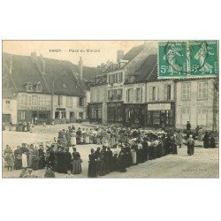 58 VARZY. Place du Marché 1911. Horlogerie, Pharmacie et Boulangerie