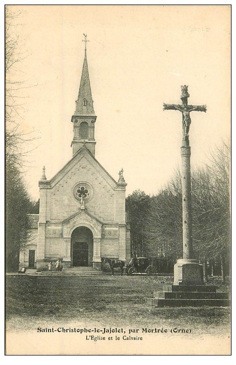 61 SAINT-CHRISTOPHE-LE-JAJOLET. Eglise Et Calvaire Animation