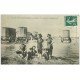 62 BOULOGNE-SUR-MER. Groupe de Baigneuses et Cabines de bains roulantes 1908