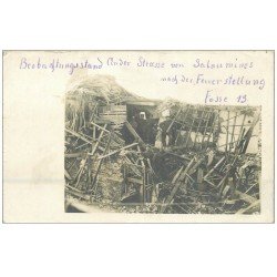 62 SALAUMINES. Soldats et Sapeur Pompier Allemands Fosse 19. Carte Photo rare