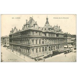 carte postale ancienne 69 LYON. Palais Bourse 1909