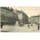 carte postale ancienne 69 LYON. Place Tholozan Statue Suchet 1909