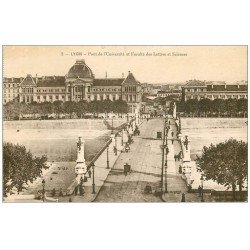 carte postale ancienne 69 LYON. Pont Faculté Lettres 2