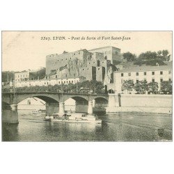 carte postale ancienne 69 LYON. Pont Serin et Fort Saint-Jean