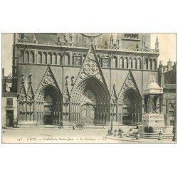 carte postale ancienne 69 LYON. Portique Cathédrale 1907