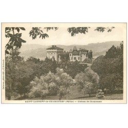 carte postale ancienne 69 SAINT-LAURENT-DE-CHAMOUSSET. Château 1942