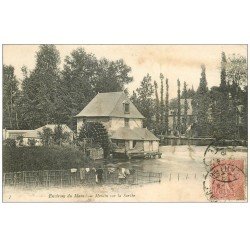 72 Environs du Mans. Moulin à Roue sur la Sarthe 1905