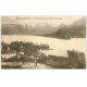 carte postale ancienne 74 LAC ANNECY. Attelage et Massif des Bauges