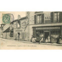 78 CHATEAUFORT. Hôtel Bal Café de la Mairie et Epicerie Coiffeur 1907. Tabac Recette Buraliste