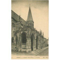 carte postale ancienne 78 POISSY. Eglise 1916 le Porche