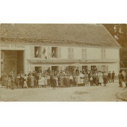 78 ROCHEFORT-EN-YVELINES. Hôtel Saint-Pierre et Automobiline 1907. Carte Photo rare