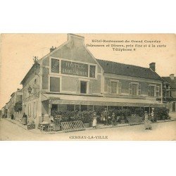 carte postale ancienne K. 78 CERNAY-LA-VILLE. Hôtel Restaurant du Grand Courrier 1921