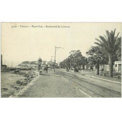 carte postale ancienne 83 TOULON. Mourillon Boulevard du Littoral animé