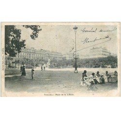 carte postale ancienne 83 TOULON. Place de la Liberté 1903 nombreuses Nurses