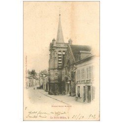 carte postale ancienne 02 LA FERTE-MILON. Eglise Saint-Nicolas 1902