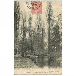 carte postale ancienne 91 DRAVEIL. La Folie le Canal du Château 1905