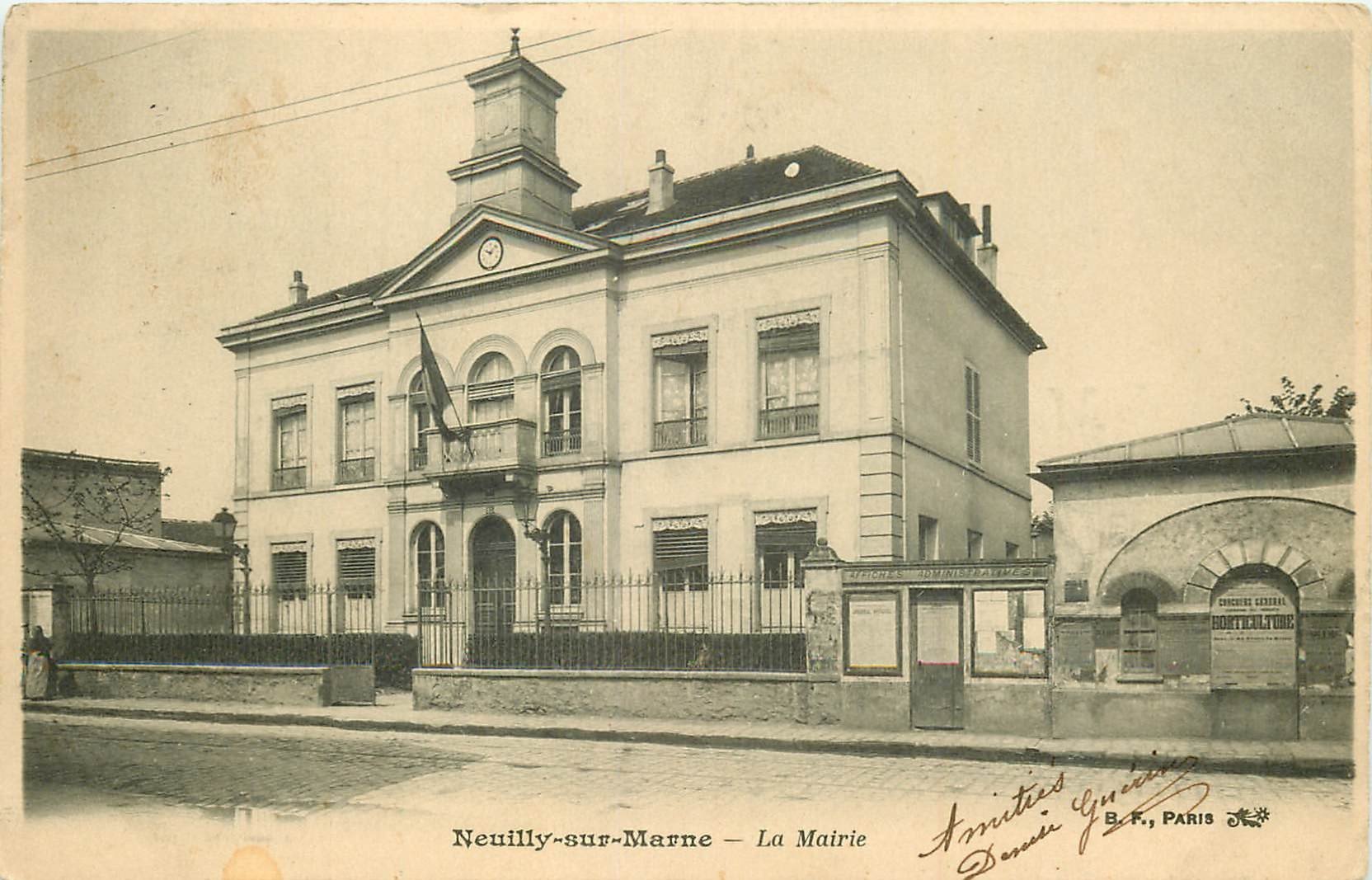 93 NEUILLY-SUR-MARNE. La Mairie écrite en 1905 au comédien Ameline