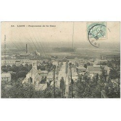 carte postale ancienne 02 LAON. Panorama de la Gare 1906