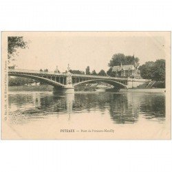 carte postale ancienne 92 PUTEAUX. Pont de Puteaux Neuilly vers 1900