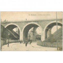 carte postale ancienne 92 PUTEAUX. Le Pont des 5 arches 1904