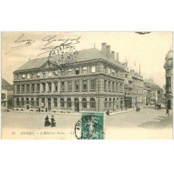 carte postale ancienne 80 AMIENS. Hôtel des Postes 1909