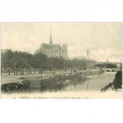 carte postale ancienne 80 AMIENS. La Cathédrale prise du Pont de Beauville