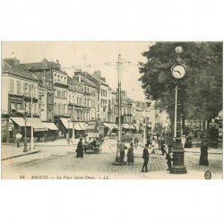 carte postale ancienne 80 AMIENS. La Place Saint-Denis