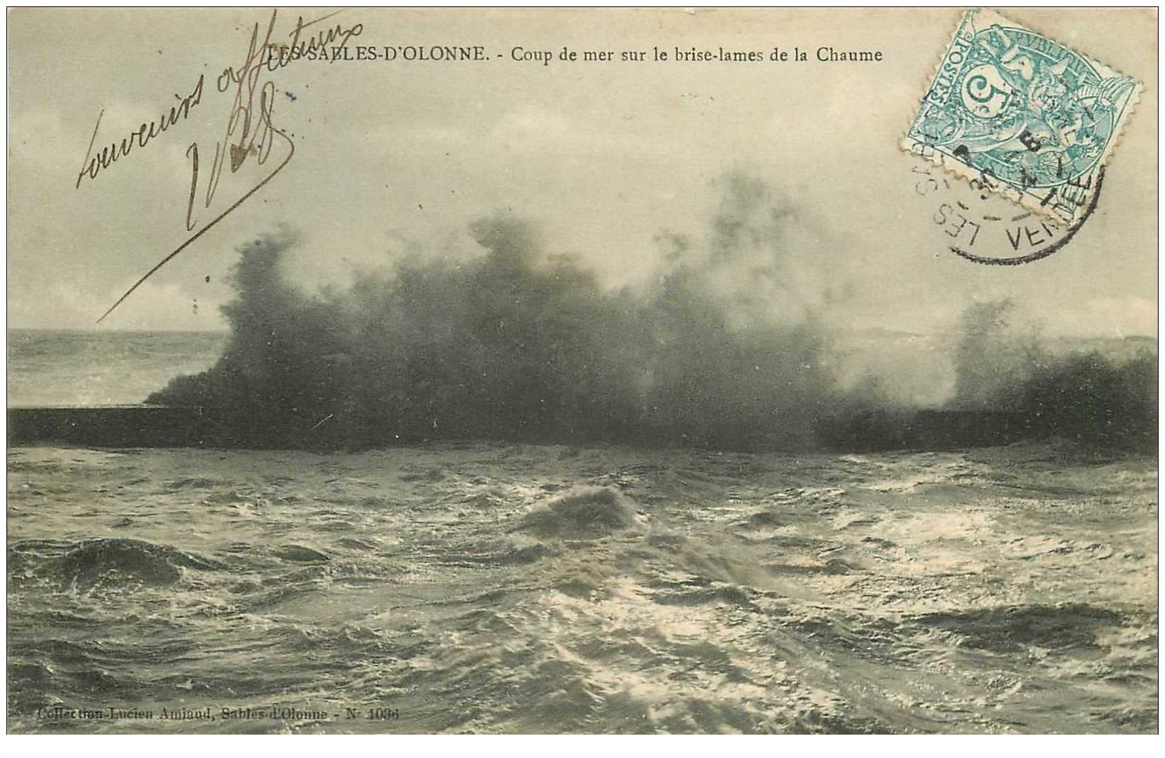 85 Les Sables Dolonne Coup De Mer Brise De La Chaume 1904 