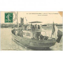 carte postale ancienne 85 LES SABLES D'OLONNE. Le Bateau Ville de Paimboeuf 1911