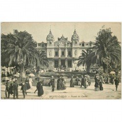 carte postale ancienne MONACO MONTE CARLO. Façade Casino 1908