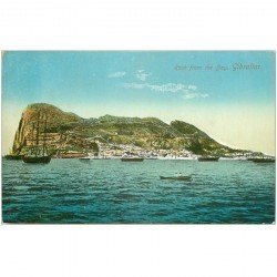 carte postale ancienne GIBRALTAR. Rock from the Bay