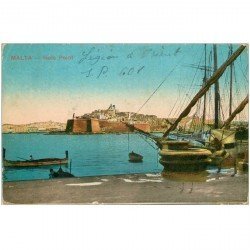 carte postale ancienne MALTE MALTA. Isola Point 1918