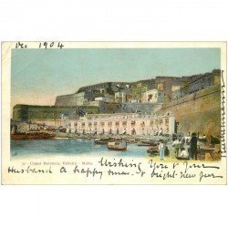 carte postale ancienne MALTE MALTA. Valetta Upper Barracca 1904