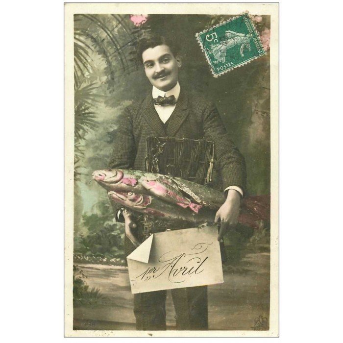 Poisson D Avril Homme Et S Poissons 1909