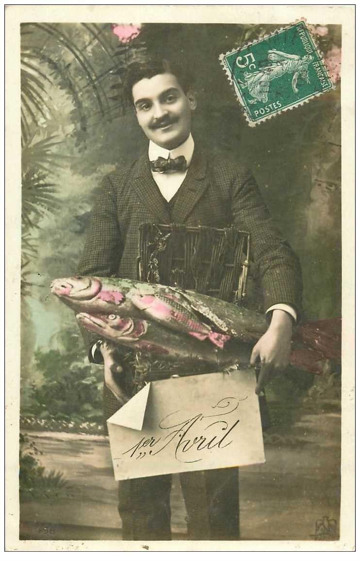 Poisson D Avril Homme Et S Poissons 1909